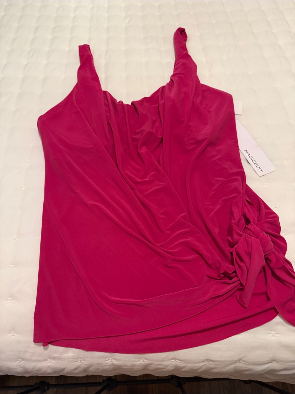 Magicsuit Ruby Red Draped Swim Tankini- Super Flattering!